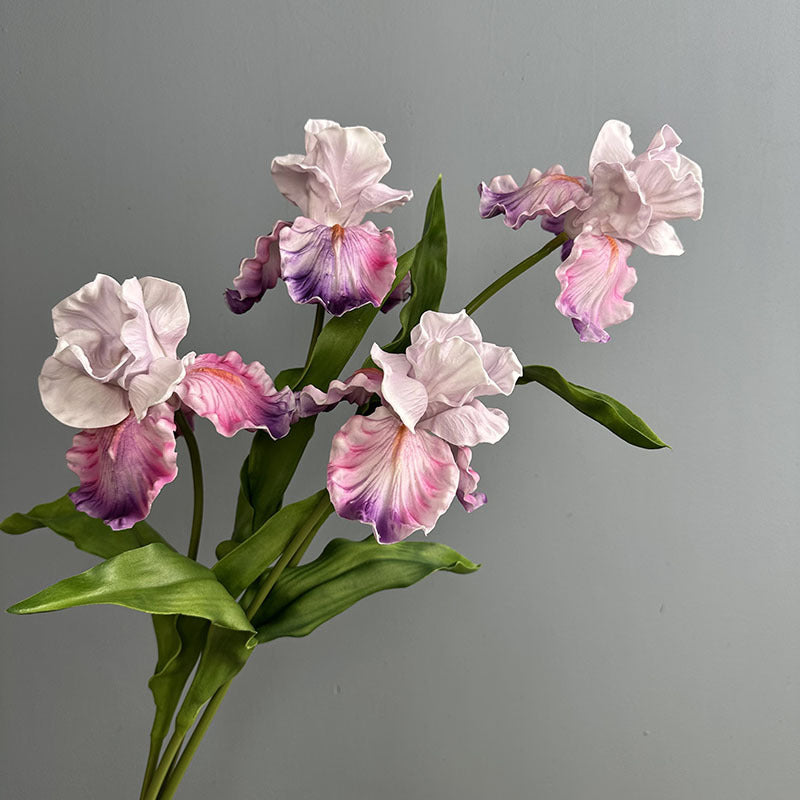 Fleur artificielle Iris en PU, tige unique de 64 cm, décoration élégante pour mariage, maison et extérieur
