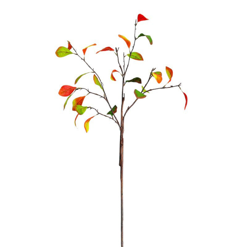 Branche de feuilles de kaki en soie artificielle, longueur 93 cm, décoration intérieure, style campagne