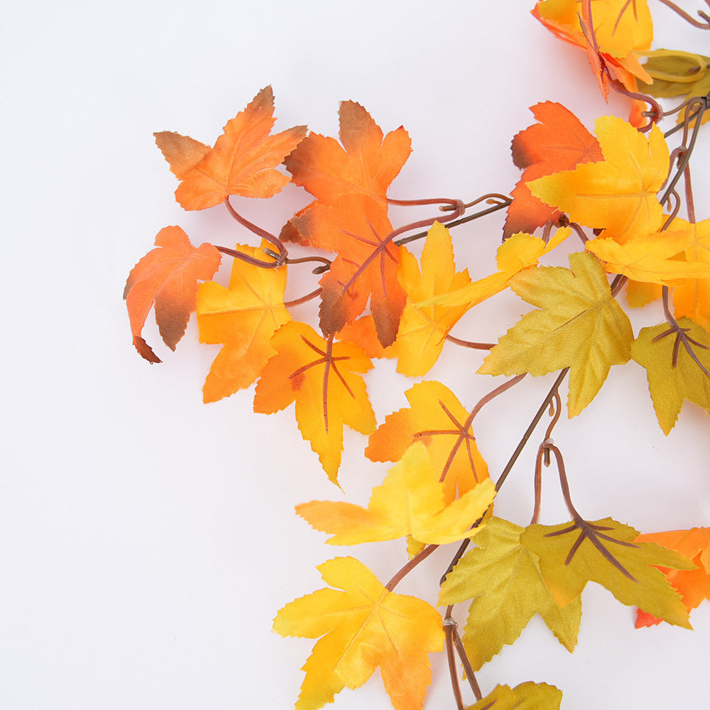 Bouquet de feuilles d'érable artificielles miniatures, 3 branches, 58 cm, décoration d'intérieur élégante, style campagne chic