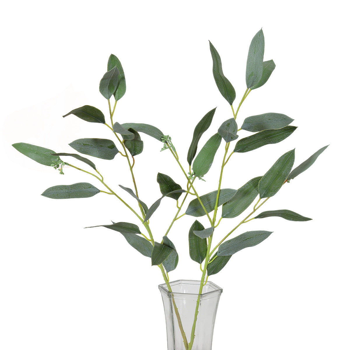 Bouquet de fleurs artificielles avec eucalyptus et fougère, 68 cm, pour mariage et décoration intérieure