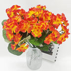 Fleurs artificielles géraniums, bouquet de 5 fleurs, 34 cm, idéal pour décoration intérieure et extérieure