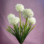 Bouquet de chrysanthèmes globulaires artificiels, 6 têtes, 45 cm, décoration intérieure élégante, mariage, hôtel, bureau