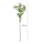Feuilles artificielles de menthe avec bordure argentée, 47 cm, pour mariages et extérieurs