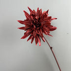 Fleur artificielle en PU, tige unique chrysanthème, 62 cm de haut, tête de 20 cm, décoration intérieure élégante, mariage & maison