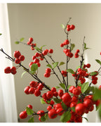 Fausse branche de pommes décoratives, 36 fruits, 105 cm, tissu soie artificielle, décoration intérieure élégante