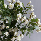 Bouquet de roses miniatures artificielles en soie, 18 fleurs, 64 cm, décoration élégante salon table mariage