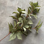 Feuille de Noisetier Artificielle, Tige Unique, 65 Feuilles, 100 cm, Velours, Décoration Élégante pour Mariage et Intérieur