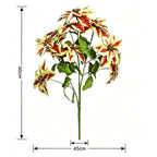Branche de Poinsettia Artificiel, 12 Fleurs, 45 cm, Décoration de Mariage ou Maison