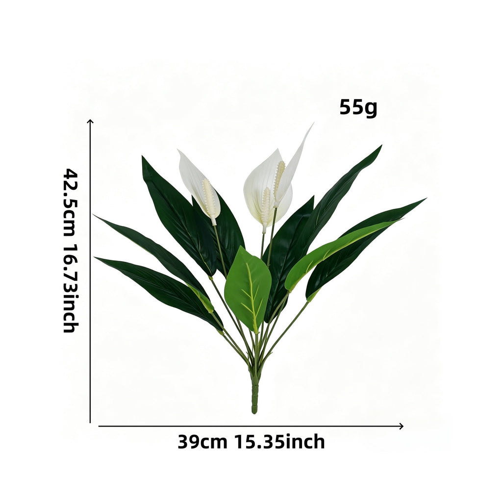 Anthurium artificiel, bouquet de 12 fleurs, 42,5 cm, plastique PE/PVC, décoration intérieure, mariage, événements