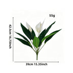 Anthurium artificiel, bouquet de 12 fleurs, 42,5 cm, plastique PE/PVC, décoration intérieure, mariage, événements