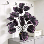 Bouquet de violettes artificielles haut de 85 cm, 24 fleurs - Décoration intérieure élégante, mariage, événements