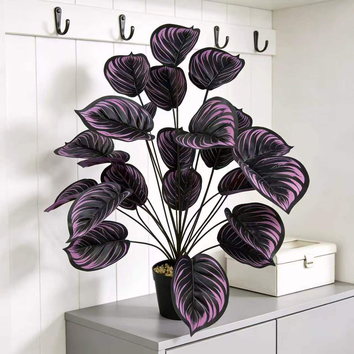 Bouquet de violettes artificielles haut de 85 cm, 24 fleurs - Décoration intérieure élégante, mariage, événements