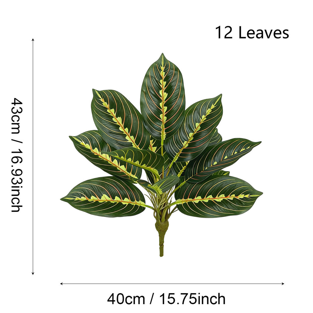 Plante artificielle Maranta, 43 cm, décoration intérieure élégante pour maison, bureau ou événements
