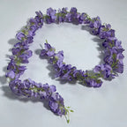 Guirlande de glycine artificielle en tissu soyeux, 150 cm de long, 168 fleurs, pour mariage, décoration intérieure et extérieure