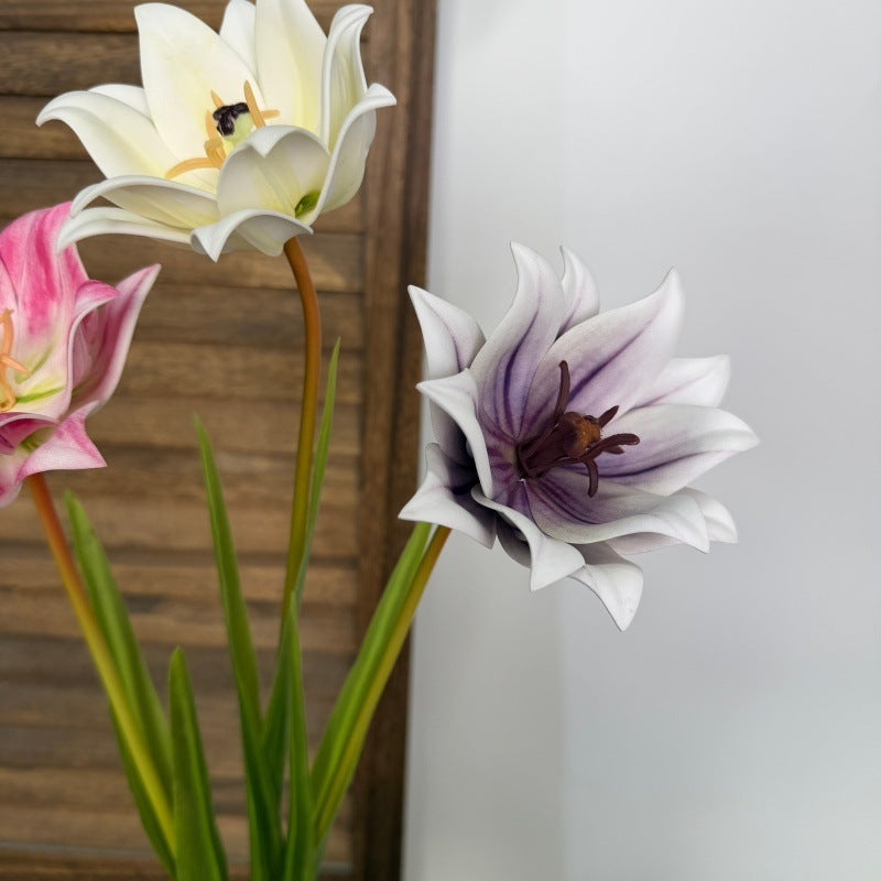 Fleur artificielle de colombine, tige unique de 70 cm, décoration élégante pour mariage et intérieur