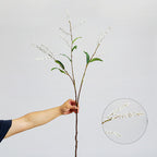Branche artificielle sel et poivre, 110 cm, décoration intérieure élégante, mariage et événements