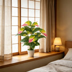 Plante artificielle Anthurium rouge, 57 cm, idéale pour décoration intérieure, mariages et espaces commerciaux