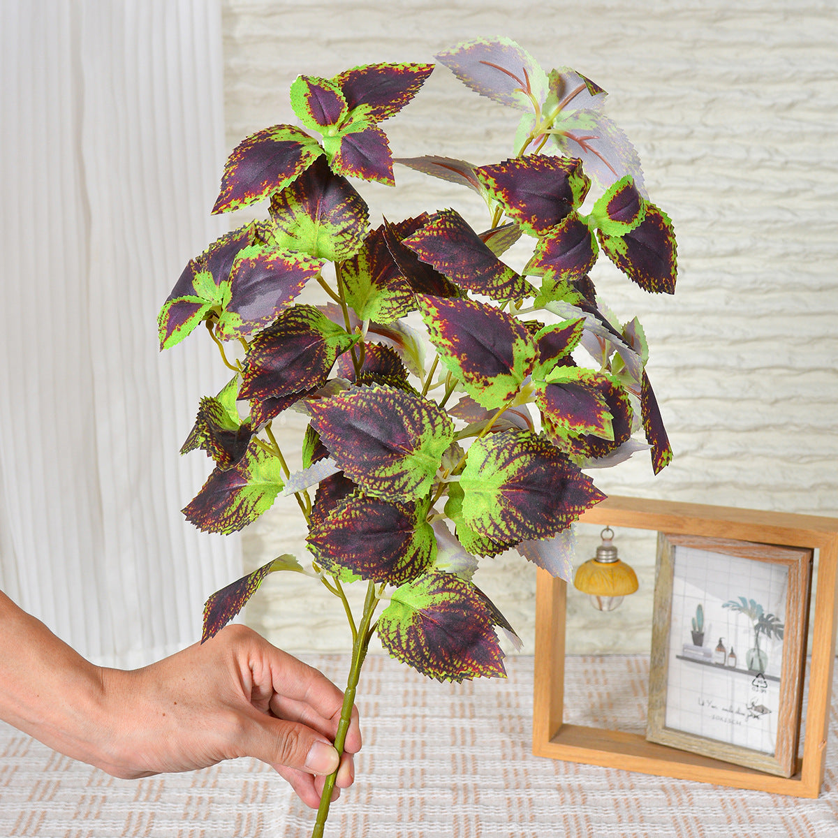 Plante Artificielle Feuillage Coleus, 45 cm, Décoration Intérieure, Style Champêtre et Élégant