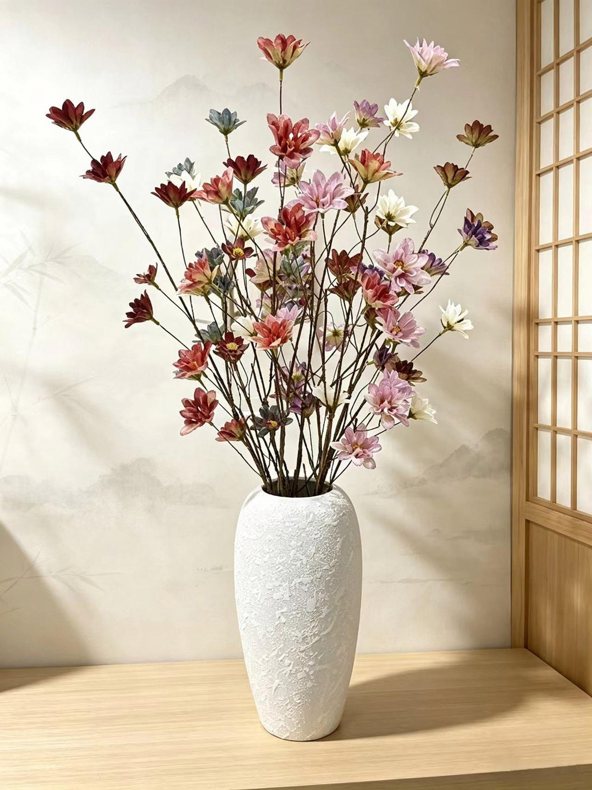 Bouquet artificiel de delphinium en soie, 12 fleurs, 49 cm, décoration élégante pour mariage, intérieur, commerce