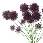 Fleurs artificielles en plastique, Bouquet de 2 têtes d'Allium, 75 cm, Décoration élégante pour mariage, maison et commerce