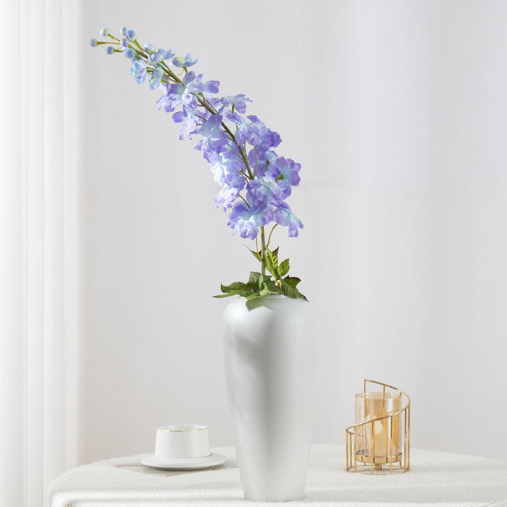 Fleur artificielle Delphinium, 115 cm, style moderne, tissu en polyester, idéal pour mariages et décoration intérieure