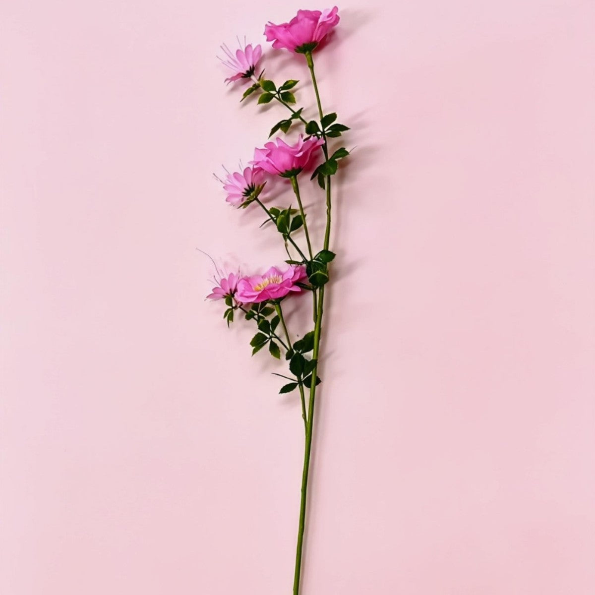 Fleurs artificielles Cosmos, bouquet de 6 fleurs en tissu soyeux, 70 cm, décoration intérieure élégante, mariage et maison