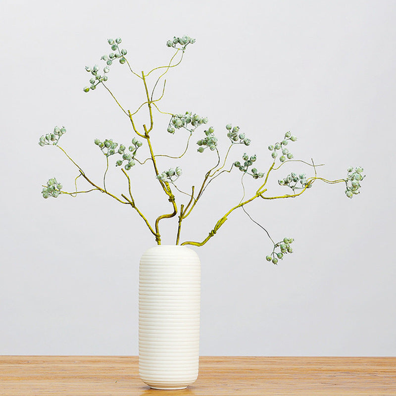 Branche de baies artificielles, 9 baies rouges et houx, décoration intérieure élégante, 70 cm