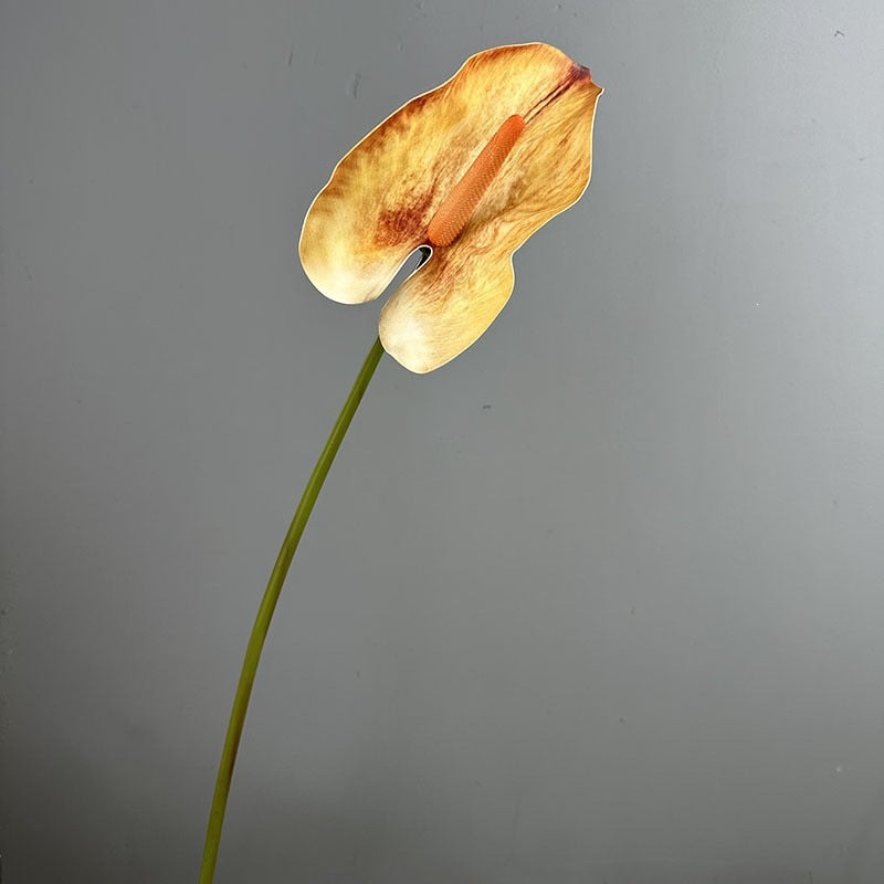 Fleur artificielle d’Anthurium, tige unique, 72 cm de haut, pour mariage, décoration intérieure et espaces commerciaux