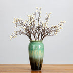 Branche décorative en mousse avec fruits de Sapium, tige unique de 62 cm, 23 fruits, style rétro et élégant