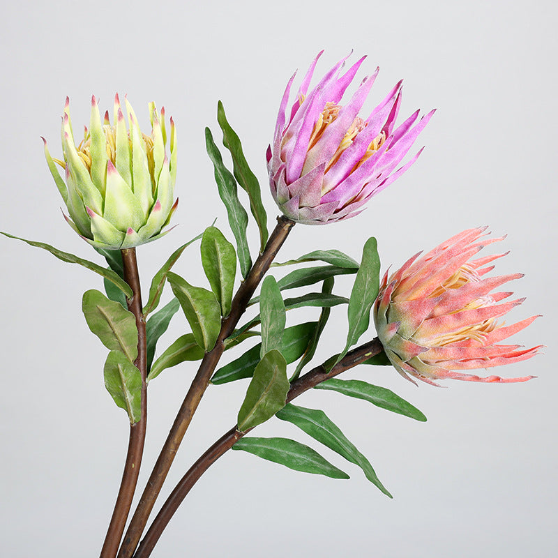 Fleur artificielle unique Protea rose glacé, longueur 56 cm, décoration intérieure, mariage, événements