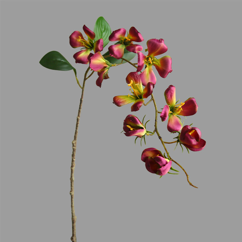 Branche de fleurs de cornouiller artificielles en soie, 85 cm, décoration élégante pour maison, mariage ou boutique, 9 fleurs par tige