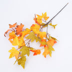 Bouquet de feuilles d'érable artificielles miniatures, 3 branches, 58 cm, décoration d'intérieur élégante, style campagne chic
