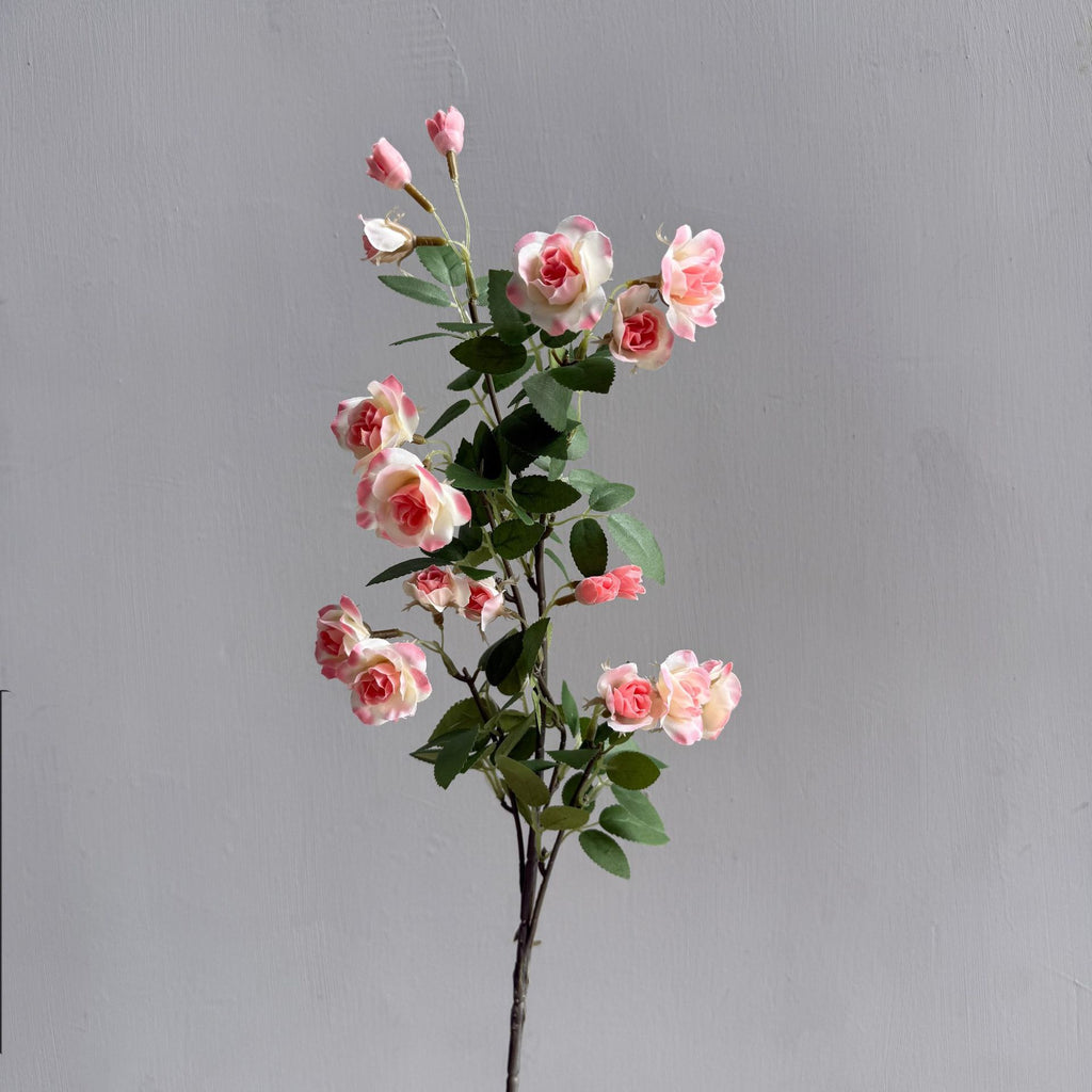 Bouquet de roses miniatures artificielles en soie, 18 fleurs, 64 cm, décoration élégante salon table mariage
