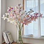 Bouquet de 9 iris artificiels, 94 cm, en tissu soyeux, idéal pour mariages et décoration