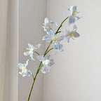 Bouquet de 9 iris artificiels, 94 cm, en tissu soyeux, idéal pour mariages et décoration
