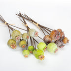Bouquet de coquelicots artificiels, 6 têtes, 27 cm, décoration intérieure, style champêtre