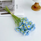 Fleurs Artificielles Marguerites en Soie, Bouquet de 6, 26 cm, Décoration Intérieure, Style Champêtre Provençal