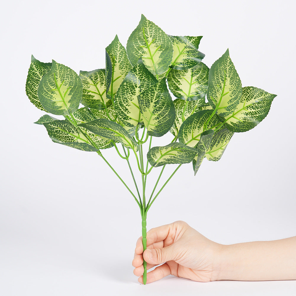 Plante Artificielle en Plastique, Tige Unique de Feuilles de Périlla, 36 cm, Décoration Intérieure Élégante