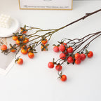 Branche artificielle de mini kakis, 14 fleurs en mousse, 70 cm, décoration d'intérieur, mariage, événements