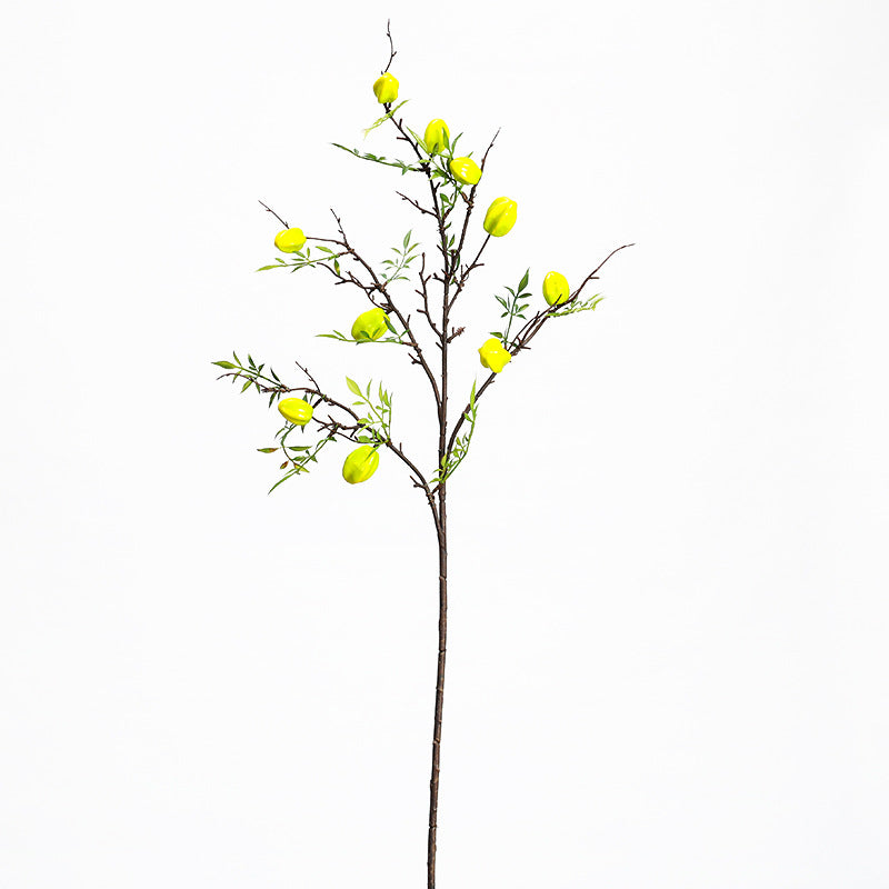 Branche artificielle de carambolier avec fruits, 100 cm, décoration intemporelle pour maison, mariage, commerce