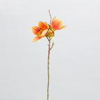 Fleur artificielle en coton d'Argentine, tige unique avec 4 fleurs, 42 cm, tissu soyeux, décoration intérieure