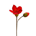 Fleur artificielle en tissu soyeux, branche de kapokier, 36 cm, 2 fleurs, décoration élégante pour mariage, maison ou commerce