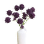 Fleurs artificielles en plastique, Bouquet de 2 têtes d'Allium, 75 cm, Décoration élégante pour mariage, maison et commerce