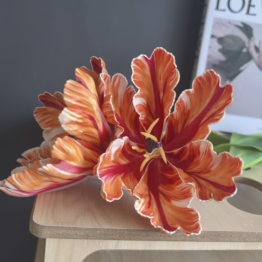 Tulipe artificielle en latex, tige unique, 68 cm, décoration intérieure/extérieure, mariage, événements