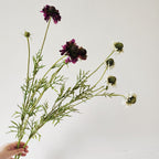 Fleurs artificielles en soie polyester, bouquet de marguerites et orchidées, 74 cm, décoration intérieure