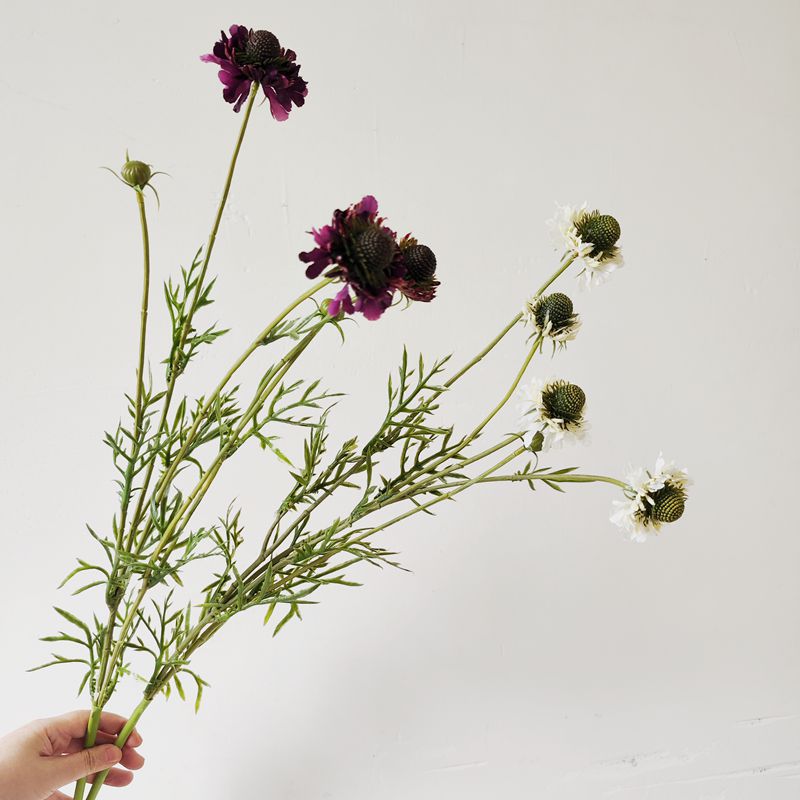 Fleurs artificielles en soie polyester, bouquet de marguerites et orchidées, 74 cm, décoration intérieure