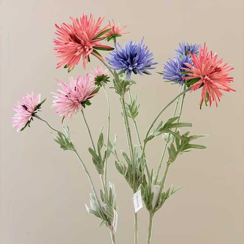Fleur Artificielle Marguerite en Soie Polyester, Tige Unique avec 3 Fleurs, 73 cm, pour Décoration Intérieure