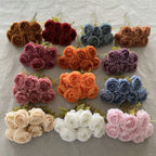 Bouquet de Pivoines en Tissu Soie, 7 Fleurs, 40 cm, Décoration Élégante pour Mariage et Intérieur