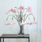 Fleur artificielle Datura, tige simple avec 2 fleurs en PU, 78 cm, décoration intérieure et extérieure, mariage, terrasse
