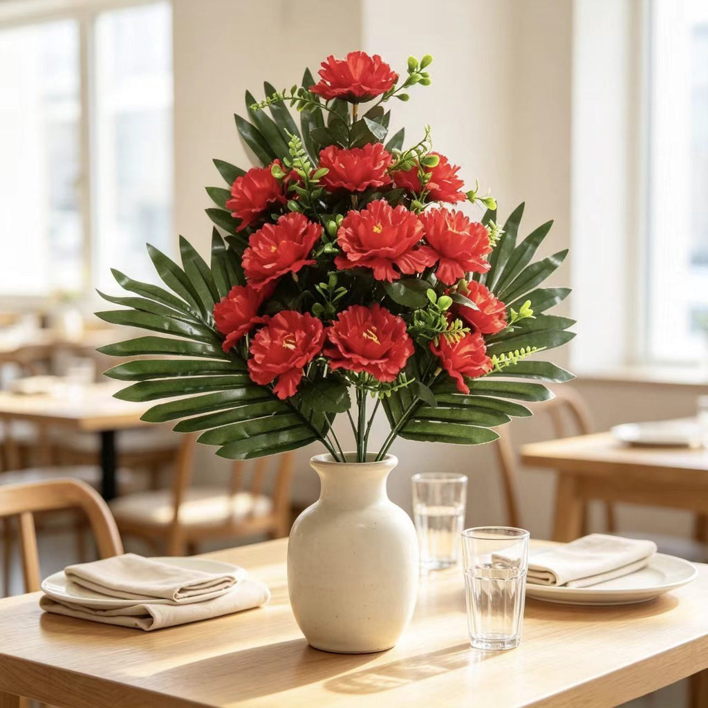 Bouquet de 12 pivoines en soie artificielle, 52 cm, décoration intérieure pour mariage, maison ou hôtel